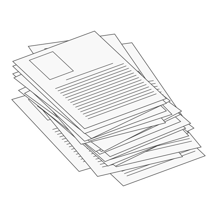 Vector conjunto de pilas de documentos en papel archivo web icono vector símbolo icono diseño