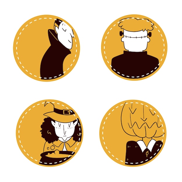 Conjunto de pin halloween