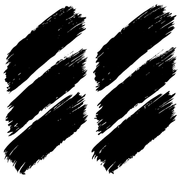 Conjunto de pincel grunge vectorial, salpicaduras de tinta y elementos de decoración grungy