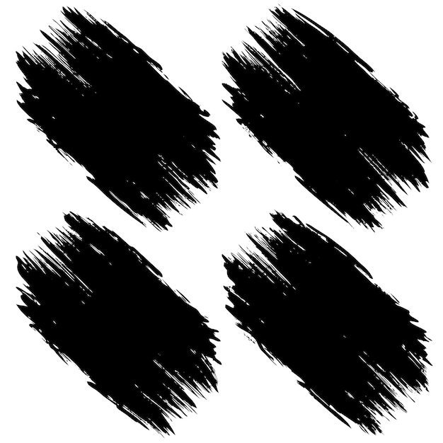 Conjunto de pincel grunge vectorial, salpicaduras de tinta y elementos de decoración grungy