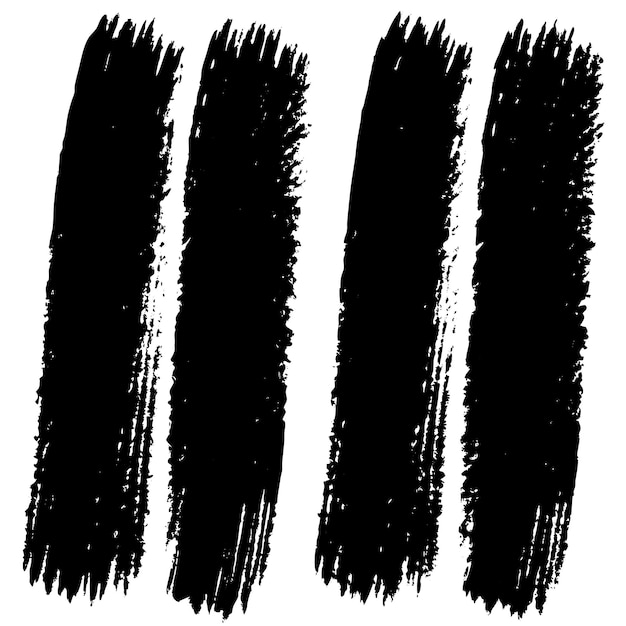 Conjunto de pincel grunge vectorial, salpicaduras de tinta y elementos de decoración grungy