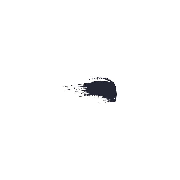 conjunto de pincel de tinta de elemento vectorial negro