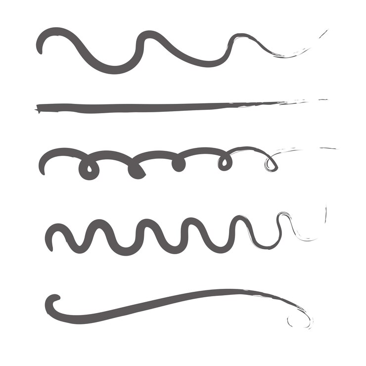 Vector conjunto de pinceladas de grunge dibujadas a mano pinceladas grunge de tinta negra ilustración vectorial