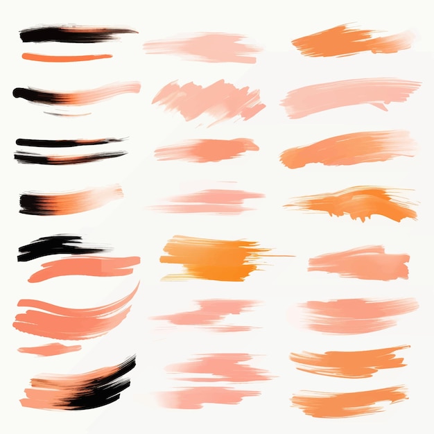 Conjunto de pinceladas pincel de pintura vectorial cajas texturas fondos para el texto