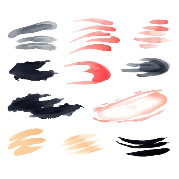 Conjunto de pinceladas pincel de pintura vectorial cajas texturas fondos para el texto