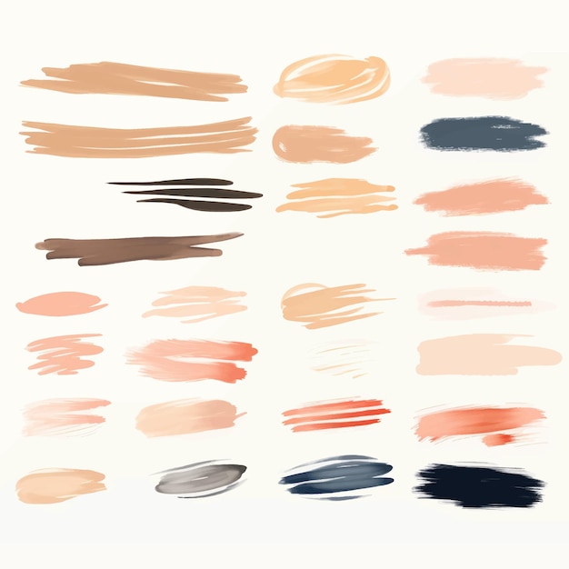 Conjunto de pinceladas pincel de pintura vectorial cajas texturas fondos para el texto