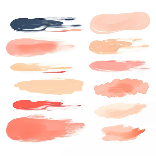Conjunto de pinceladas pincel de pintura vectorial cajas texturas fondos para el texto