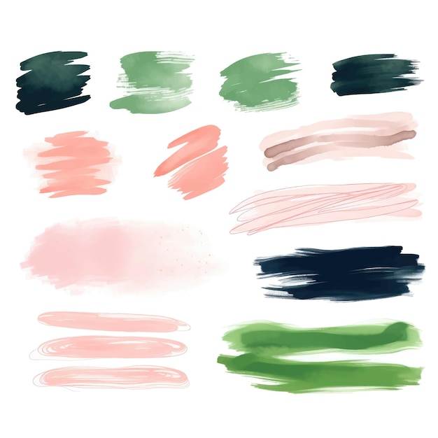 Conjunto de pinceladas pincel de pintura vectorial cajas texturas fondos para el texto