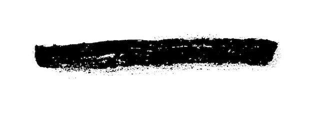 Conjunto de pinceladas de tinta de pintura negra aisladas sobre un fondo blanco Elementos gráficos Grunge