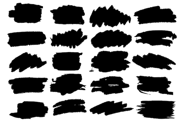 Conjunto de pinceladas vectoriales