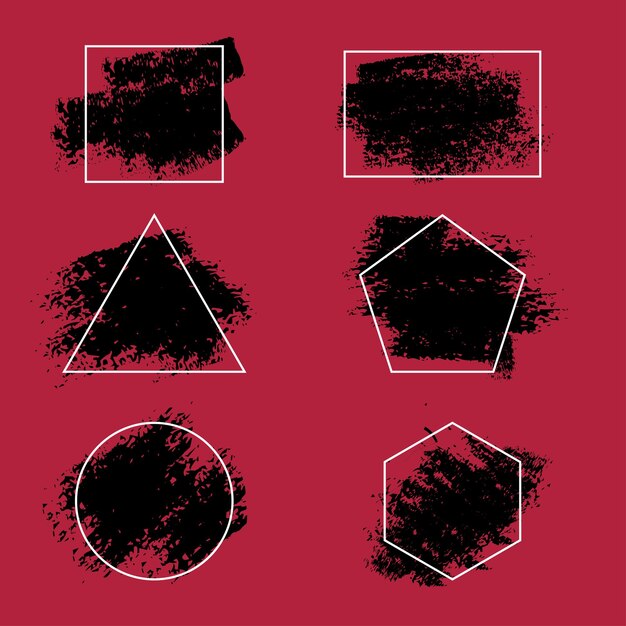 Conjunto de pinceladas vectoriales