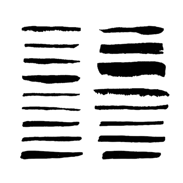 Conjunto de pinceladas vectoriales