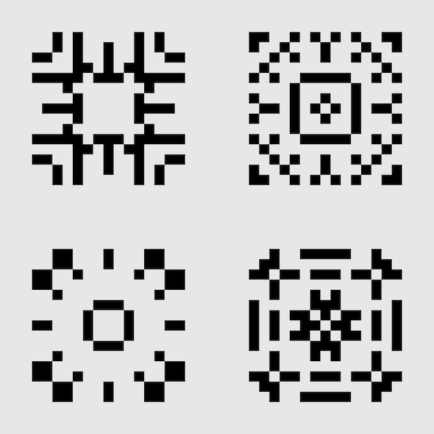 conjunto de pixel art azulejos patrón de material abstracto