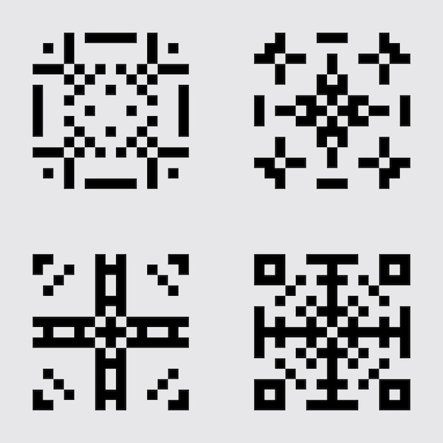 conjunto de pixel art azulejos patrón de material abstracto