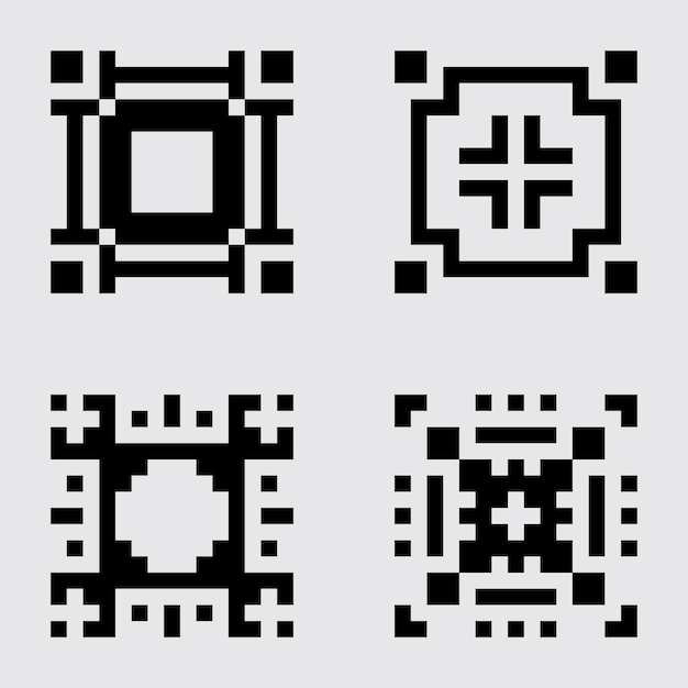 conjunto de pixel art azulejos patrón de material abstracto
