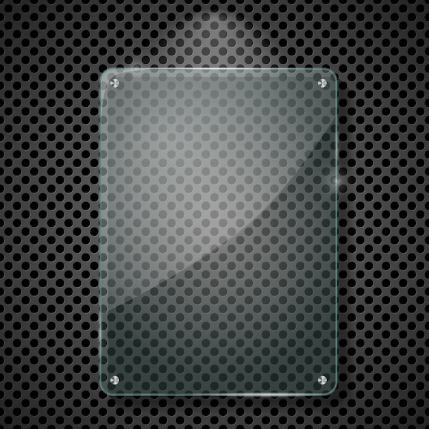 Vector conjunto de placas de vidrio. banners de vidrio en transparente