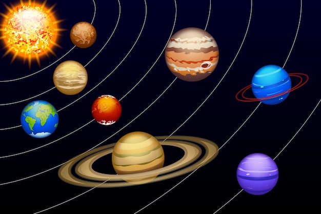 Vector conjunto de planetas