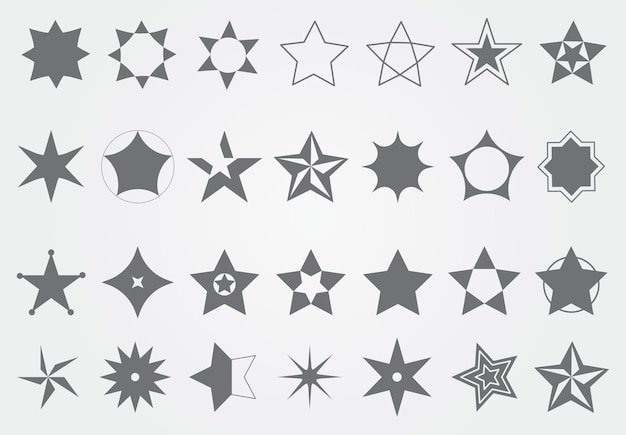 Conjunto plano de estrellas mixtas