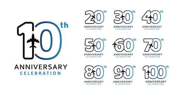 Conjunto de planos de diseño de aniversario número 2