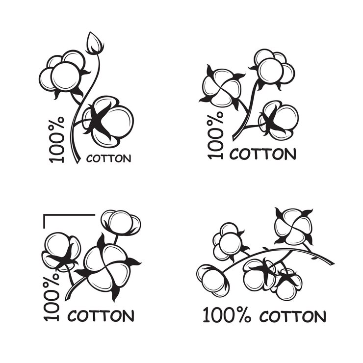Vector conjunto de plantas de algodón