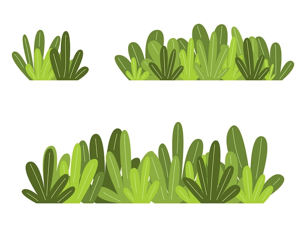 Conjunto de plantas verdes de jardín arbusto arbusto árbol