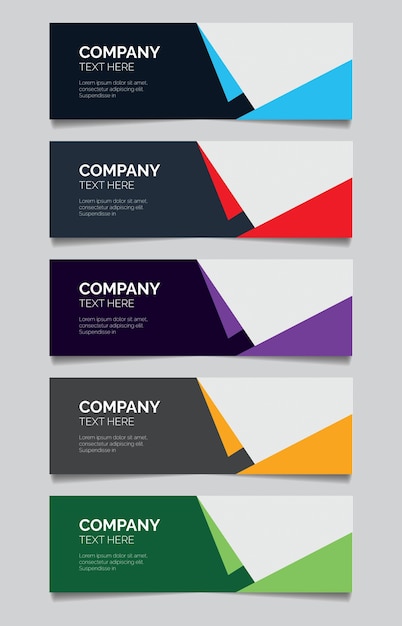 Conjunto de plantilla de banner moderno