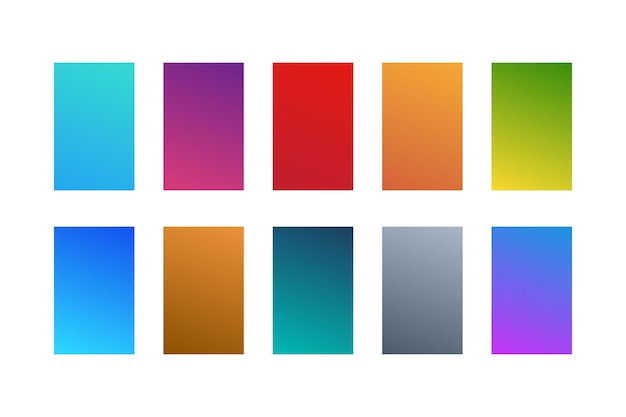 Conjunto de plantilla de color de muestras de colores vibrantes