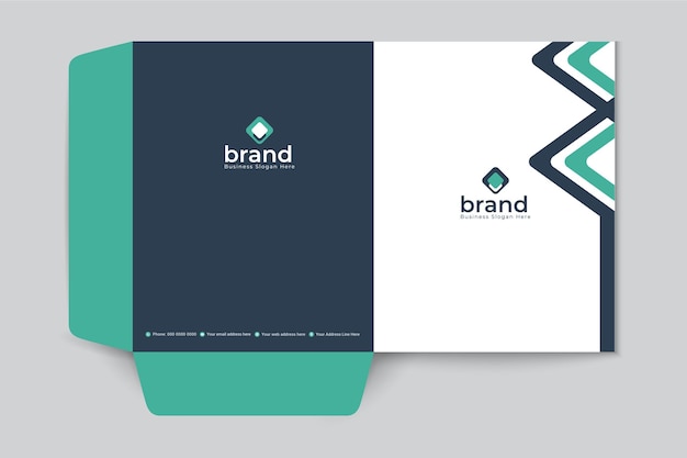 Conjunto de plantilla de diseño de carpeta de presentación moderna