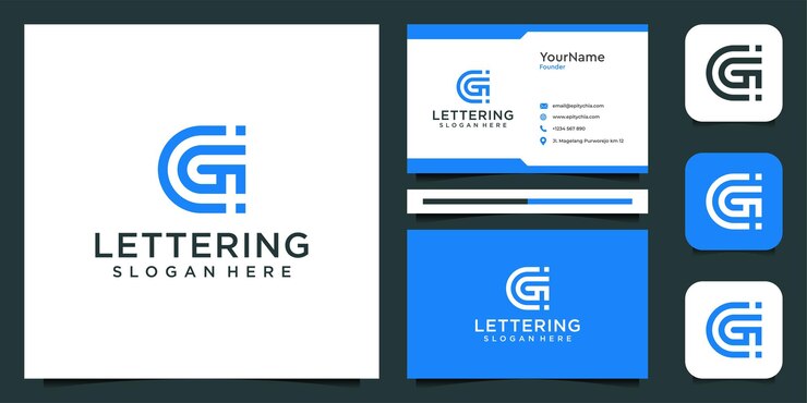 Vector conjunto de plantilla de diseño gráfico vectorial de ilustración de logotipo de letra g bueno para el icono de la empresa comercial tecnología moderna publicidad de marca en internet y tarjeta de presentación
