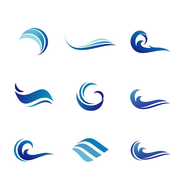 Conjunto de plantilla de diseño de logotipo de agua