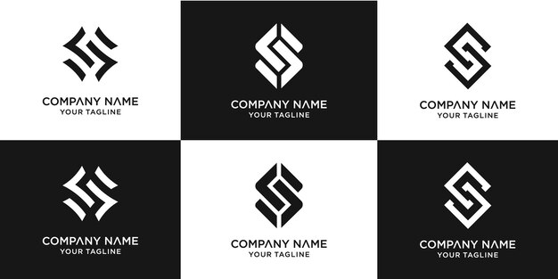 conjunto de plantilla de diseño de logotipo de letra s crteative