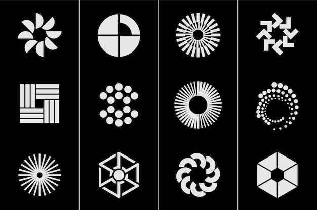 Conjunto de plantilla de diseño de logotipo O. 0 colección de vectores de diseño de logotipo de número.