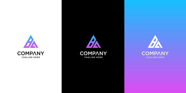 Vector conjunto de plantilla de diseño de logotipo de vector de letra ba creativa premium