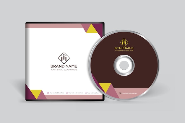 Conjunto de plantilla de diseño de portada de cd moderno