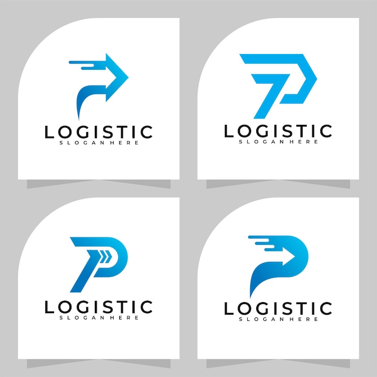 Vector conjunto de plantilla de diseño de vector de logotipo logístico