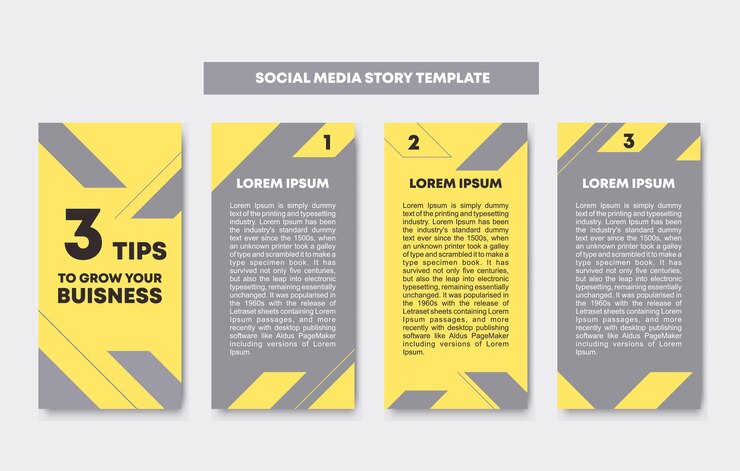 Conjunto de plantilla elegante con colores pastel amarillo y gris para historias y transmisión Mockup para tienda de blog personal o diseño de historia de usuario para publicación de historias publicitarias en redes sociales