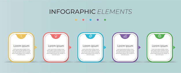 Conjunto de plantilla de infografías de negocios