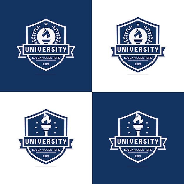 Conjunto de plantilla de logotipo de la universidad