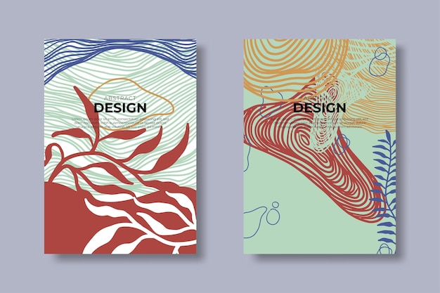 Conjunto de plantillas artísticas universales creativas abstractas Bueno para cartel tarjeta invitación folleto cubierta banner cartel folleto y otro diseño gráfico
