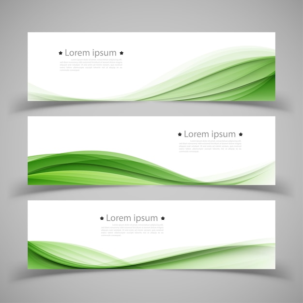 Vector conjunto de plantillas de banner. diseño abstracto moderno.