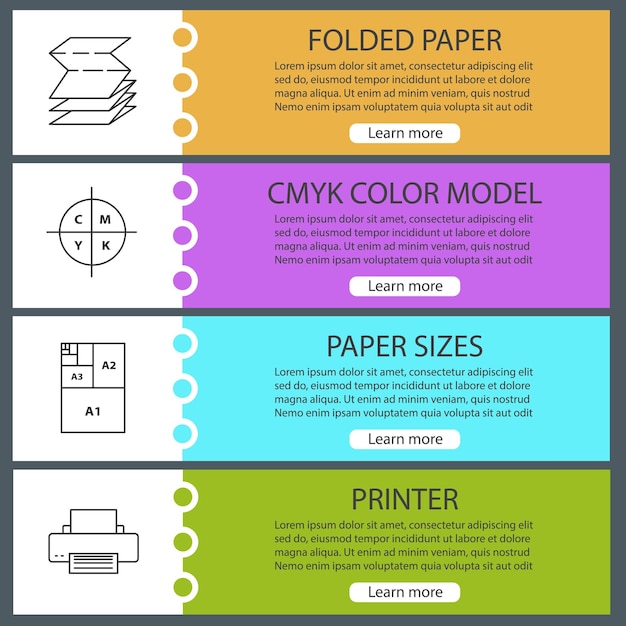 Conjunto de plantillas de banner web de impresión