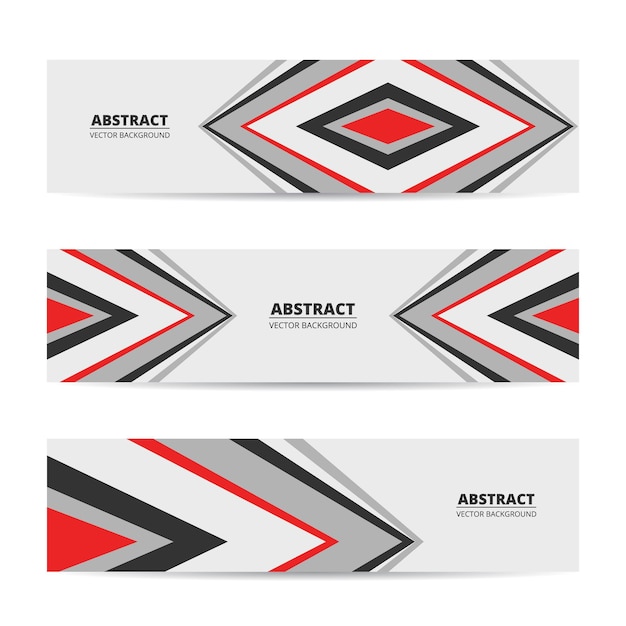 Vector conjunto de plantillas de banners vectoriales abstractos colección de diseño de banners web abstractos