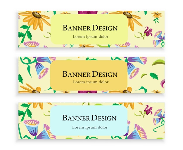 Conjunto de plantillas de banners web con espacio de texto