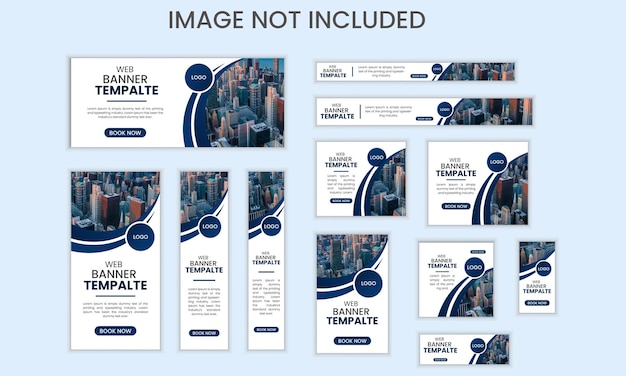Conjunto de plantillas de diseño de banners web abstractos