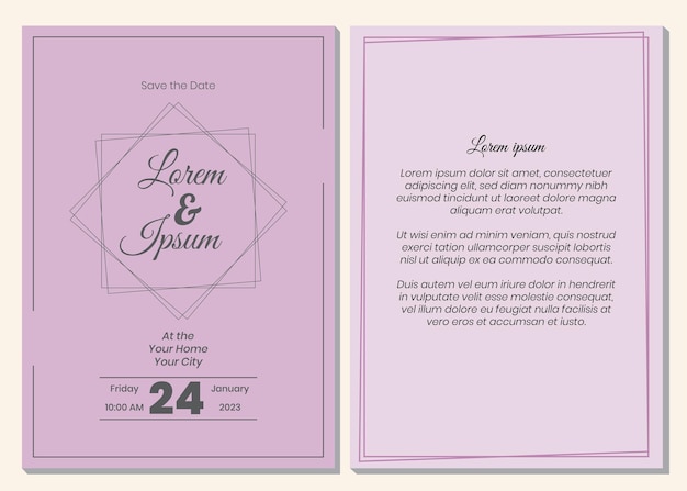 Vector el conjunto de plantillas de diseño de invitación de boda se puede utilizar para digital e impresión