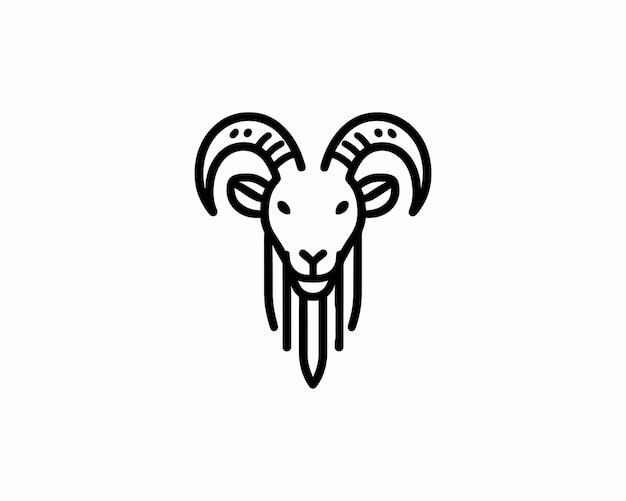 Conjunto de plantillas de diseño de logotipo de cabra