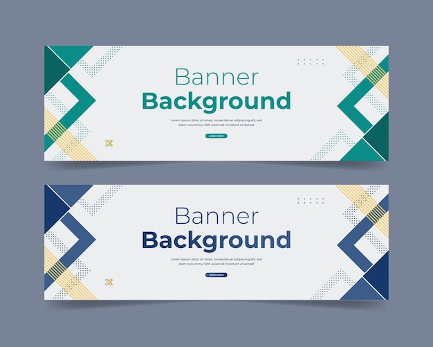 Conjunto de plantillas de diseño de pancartas comerciales simples