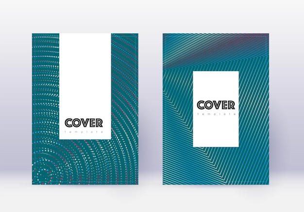 Conjunto de plantillas de diseño de portada hipster Li abstracto rojo