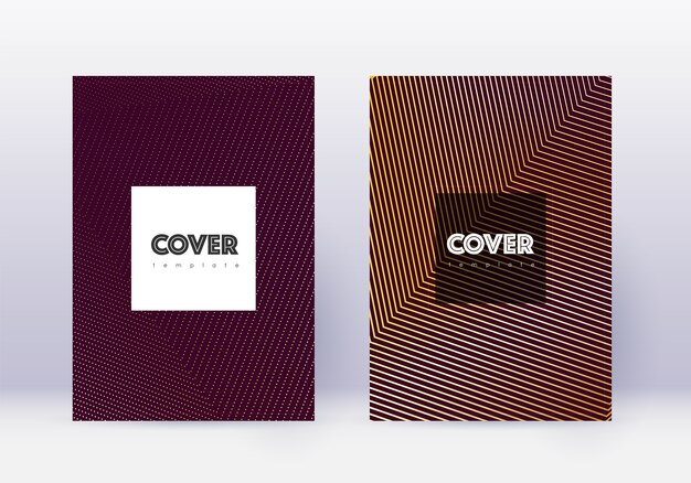 Conjunto de plantillas de diseño de portada hipster.