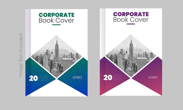 Conjunto de plantillas de diseño de portada de libros anuales de negocios profesionales corporativos